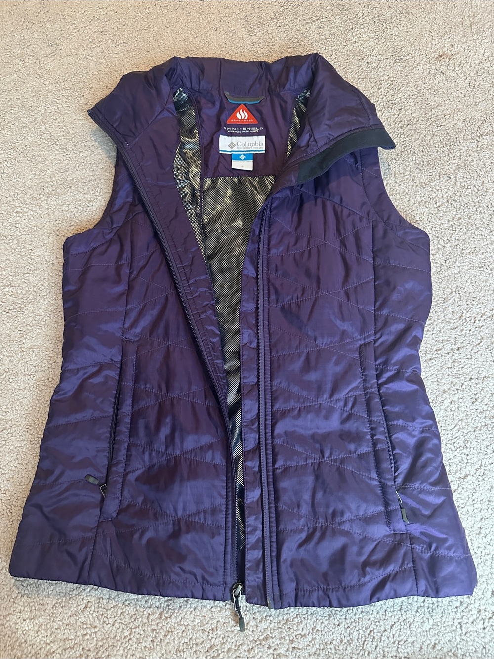 Columbia Women's Purple Quilted Insulated Vest